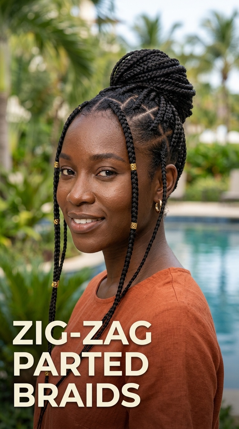 Zig-Zag Parted Braids