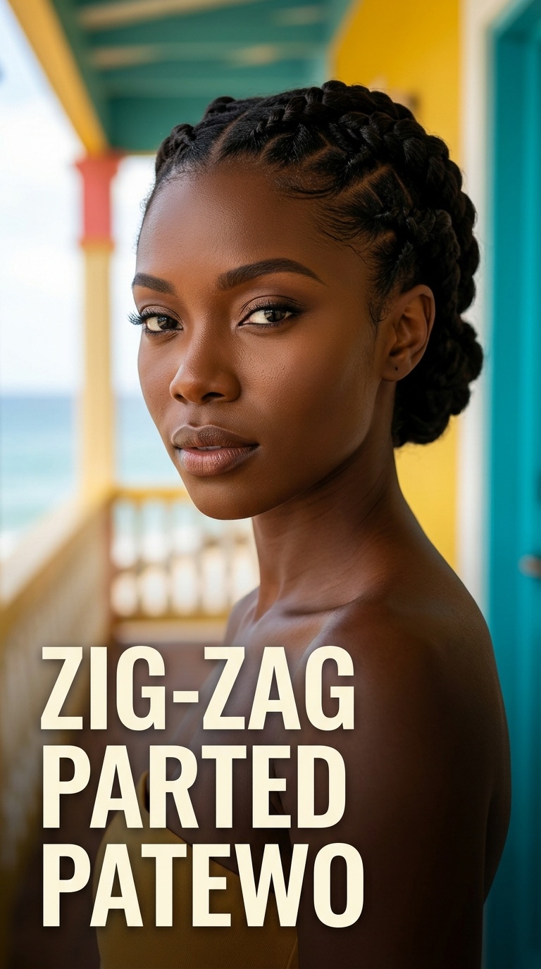 Zig-Zag Parted Patewo
