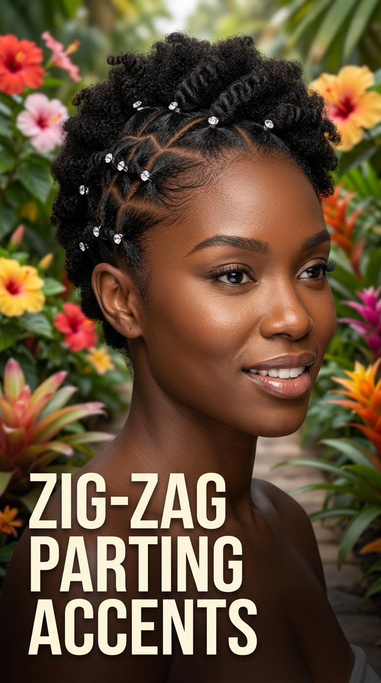 Zig-Zag Parting Accents