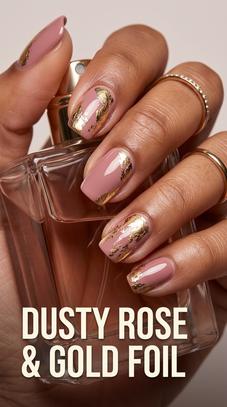 Dusty Rose & Gold Foil