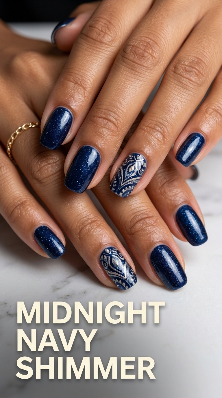 Midnight Navy Shimmer