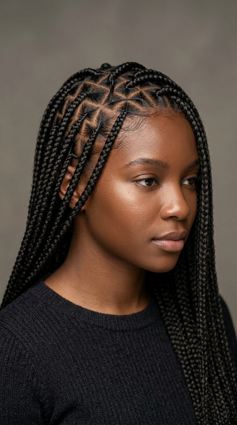 Abstract Web Parting for Knotless Braids