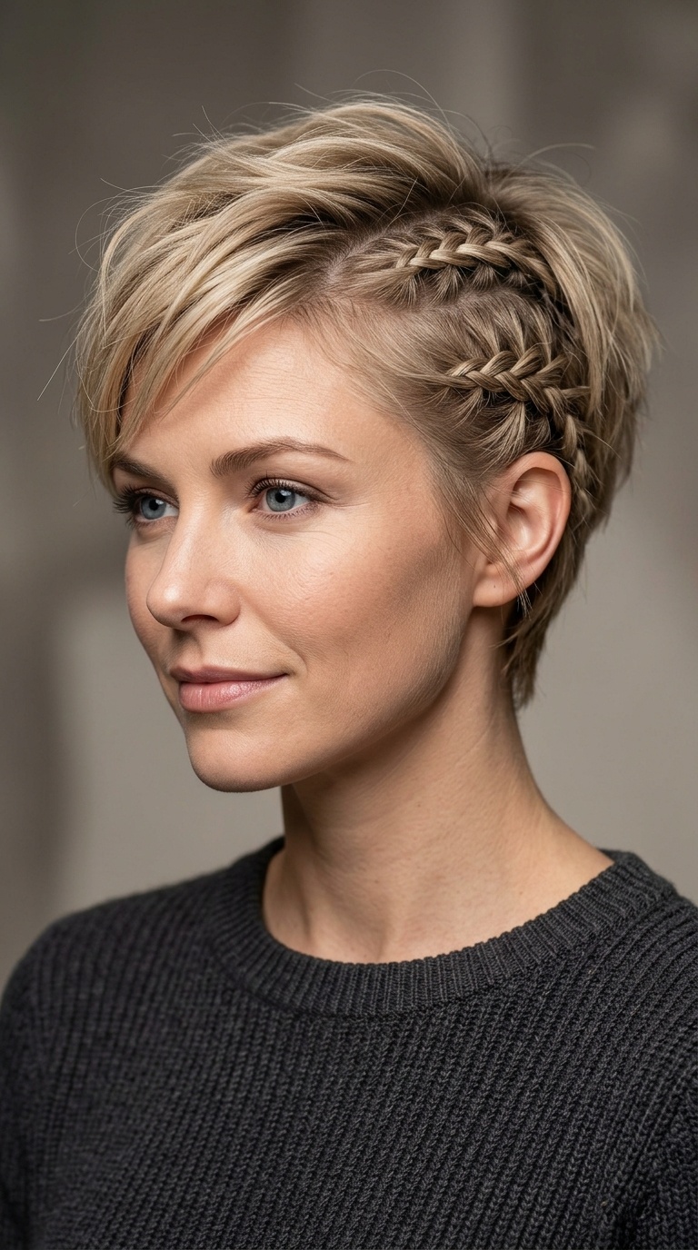 Accent Braids for Pixie Cuts