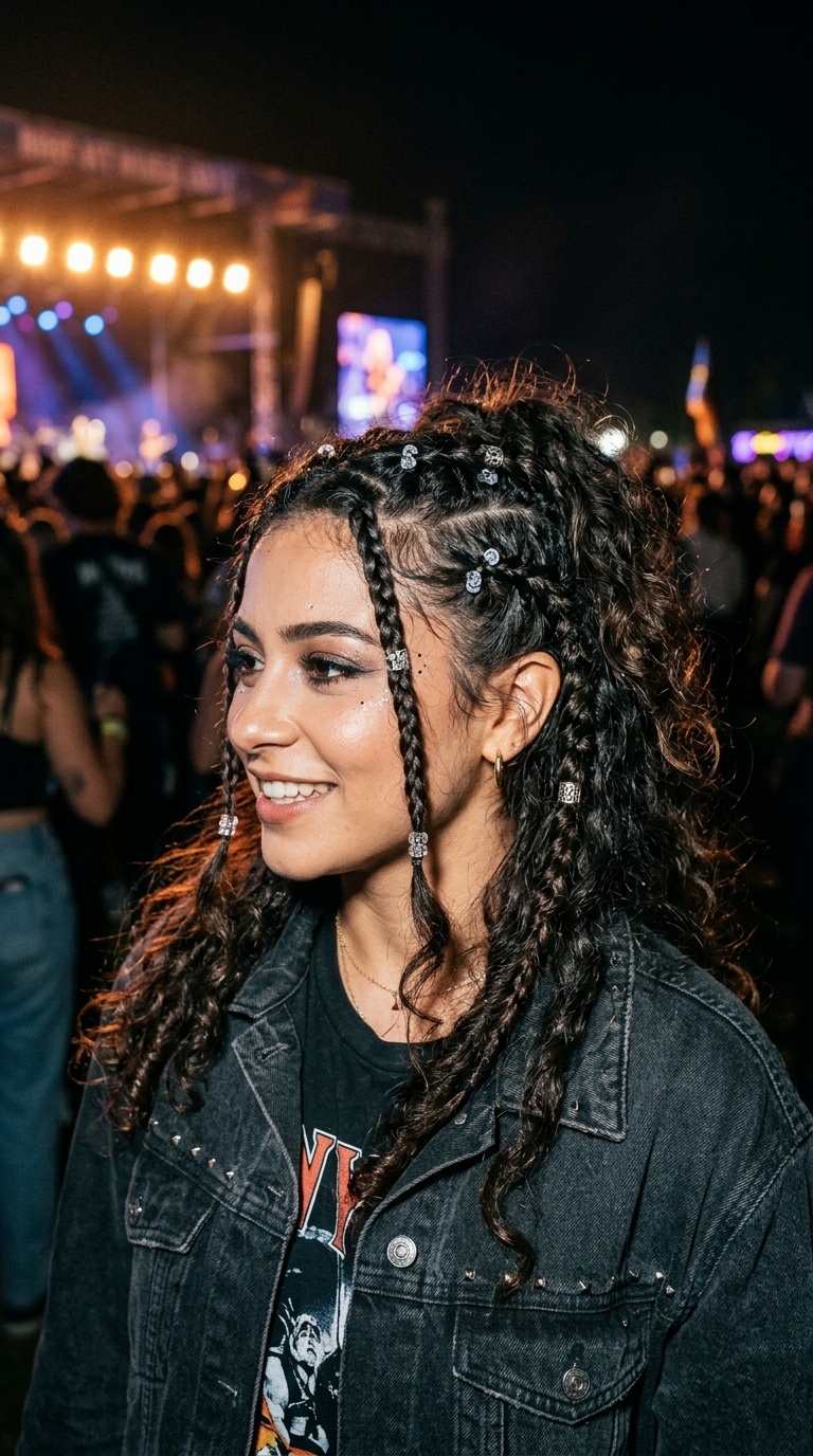 Accent Braids with Loose Texture
