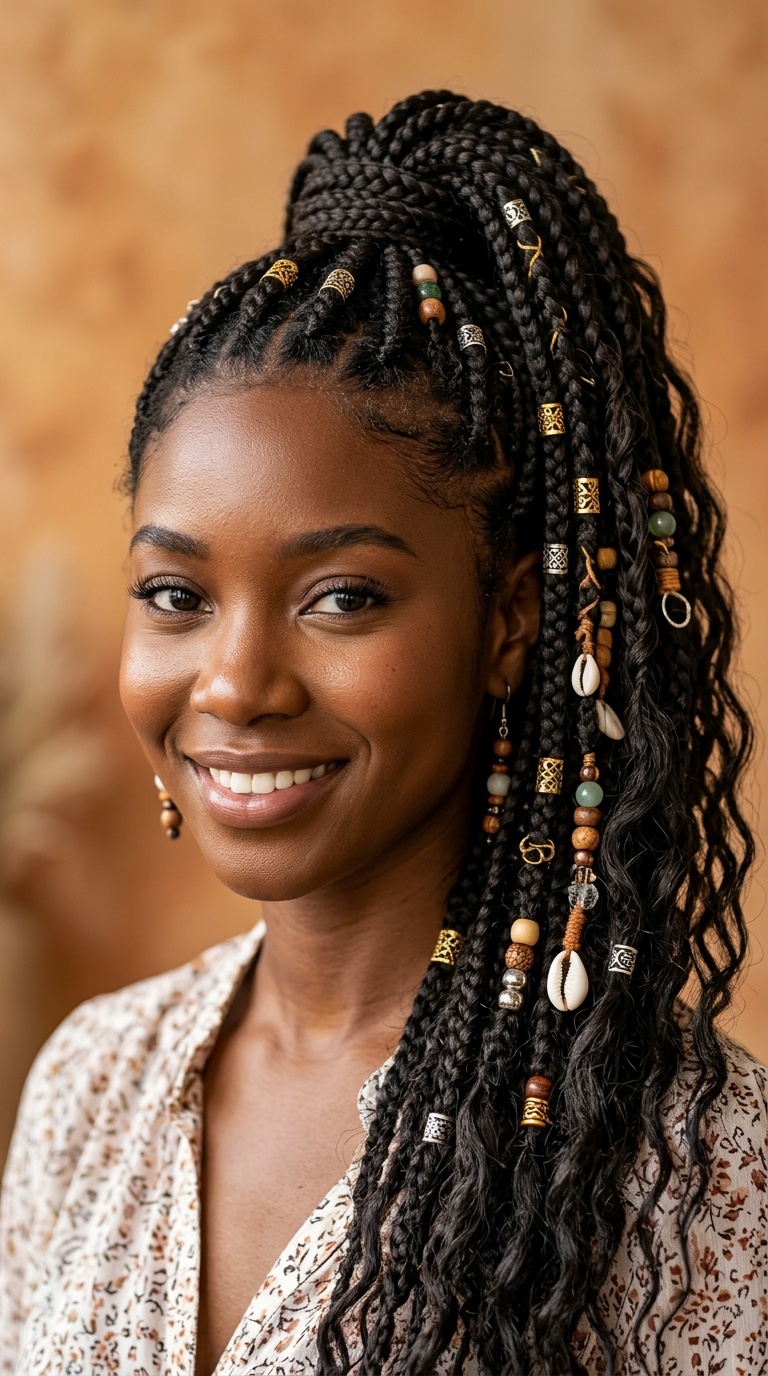 Accessorized Boho Braid Ponytail