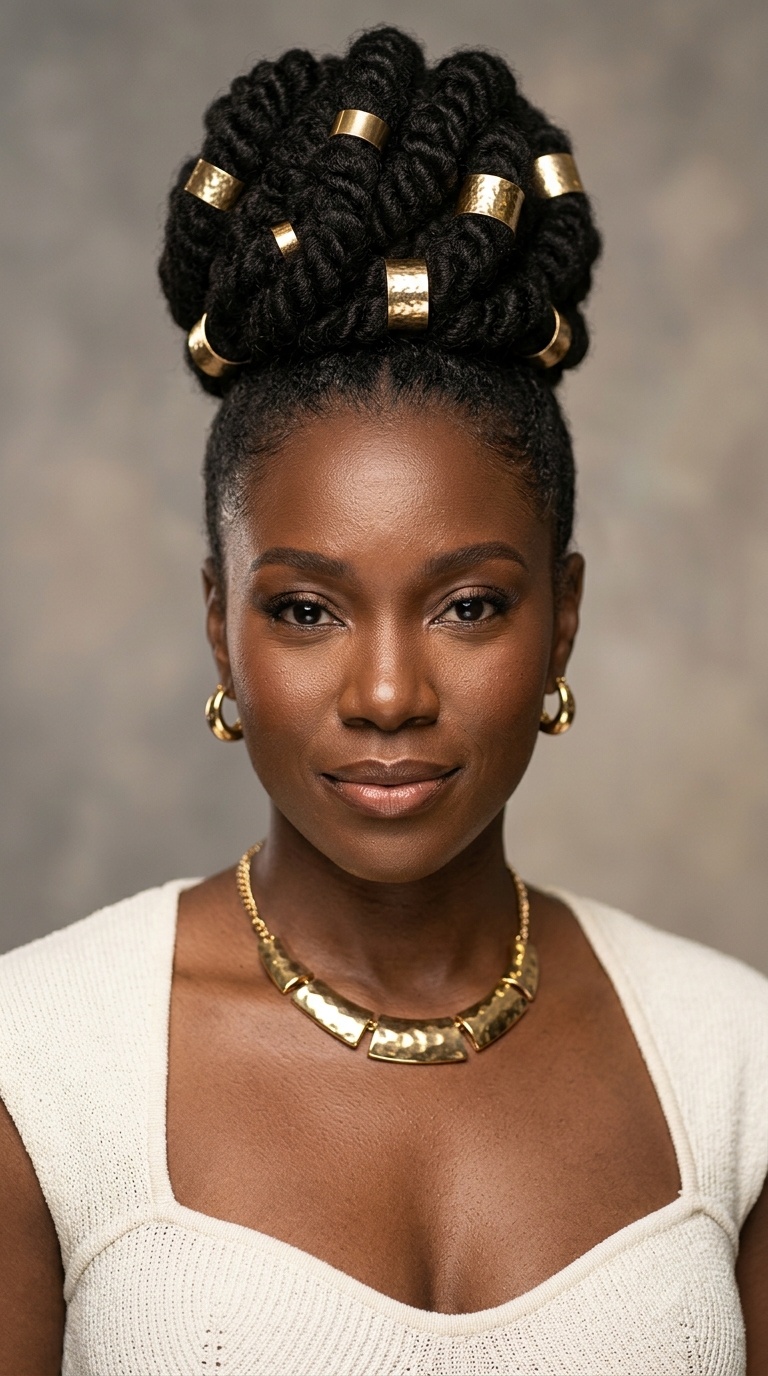 Accessorized Gold Cuff Puff