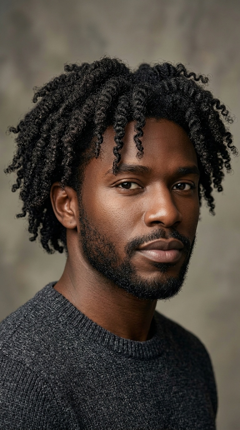Afro-Textured Layered Coils