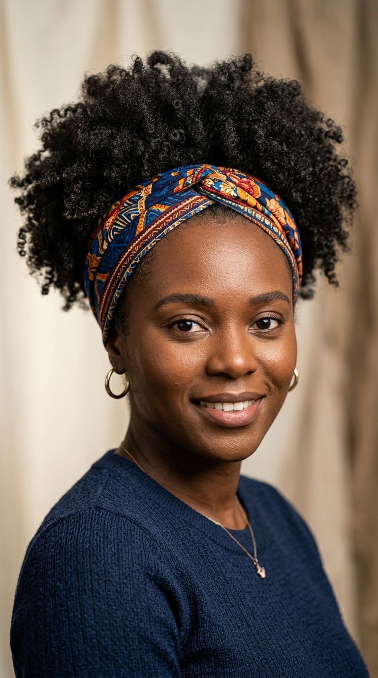 Afro with a Statement Headband