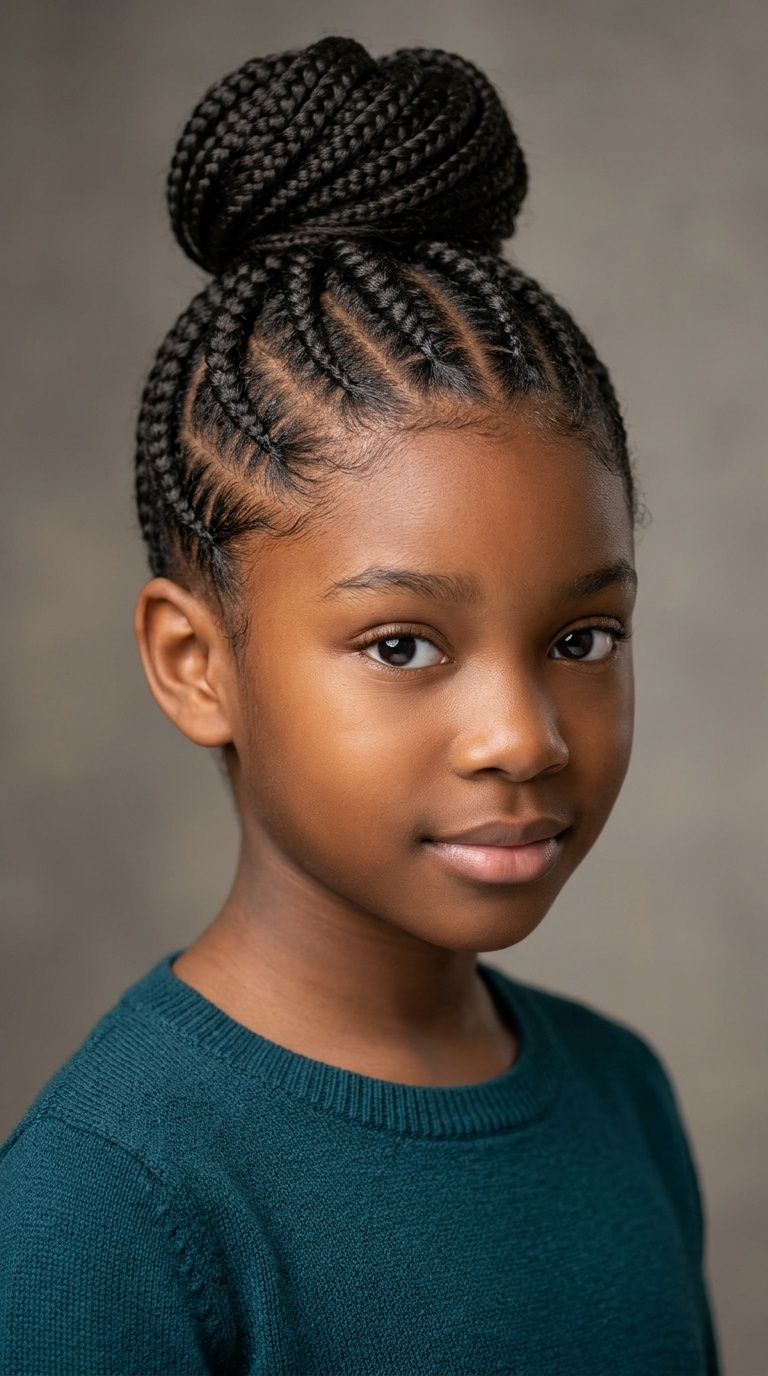 Alternating Thick and Thin Straight Up Braids
