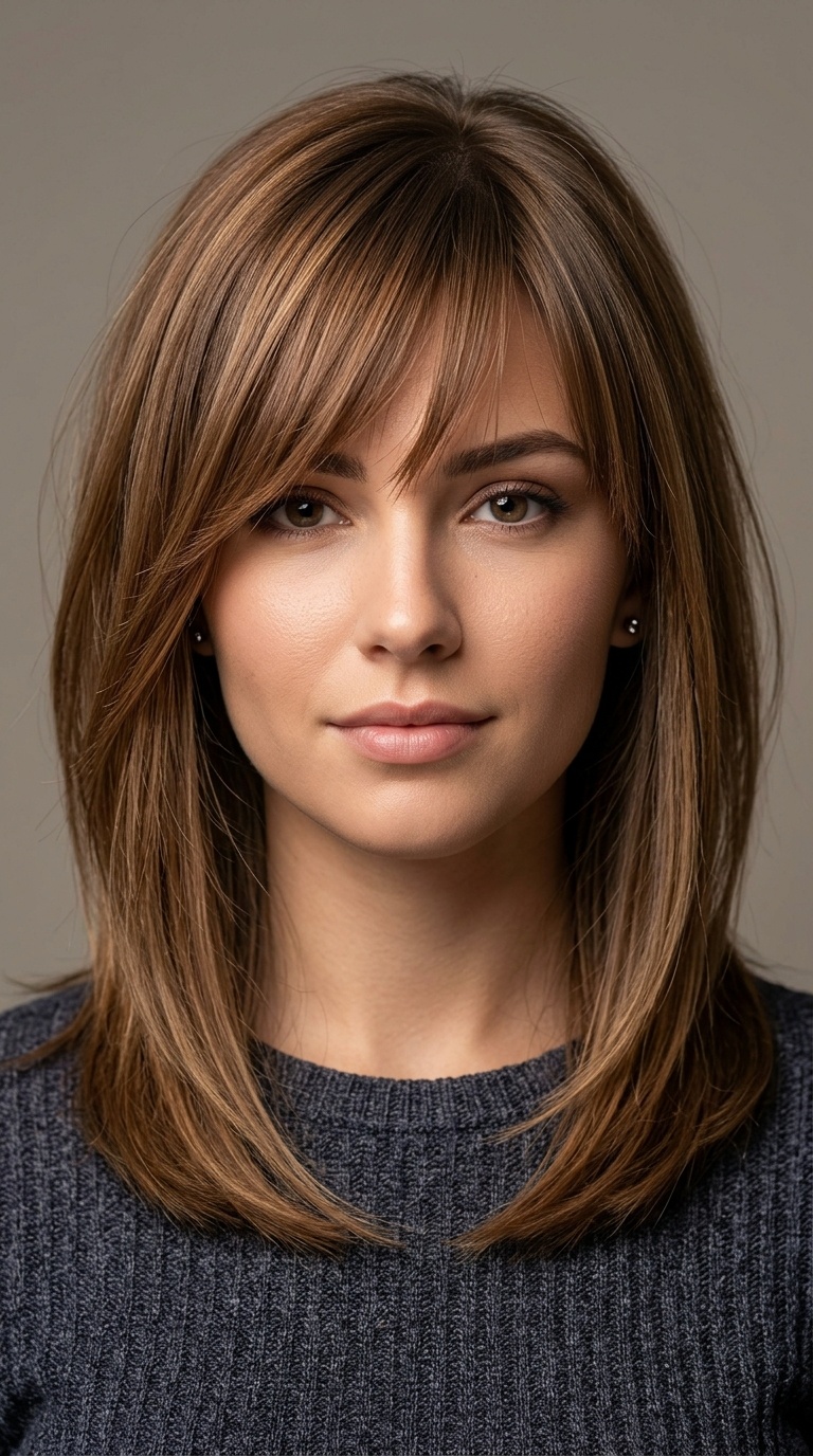 Asymmetrical Bangs with an Angled Cut