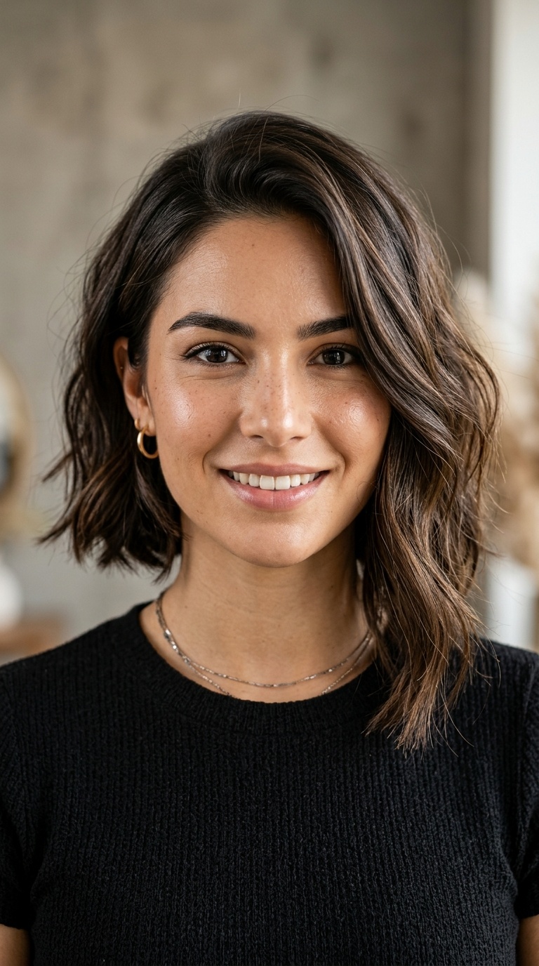 Asymmetrical Bob with Soft Texture