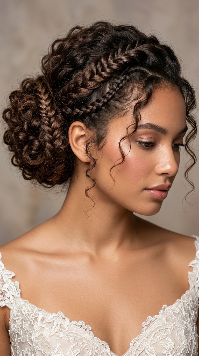Asymmetrical Braided Bun