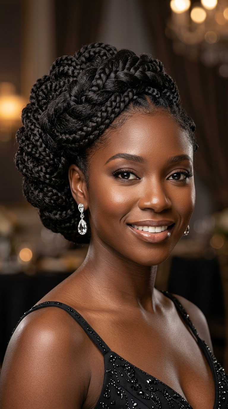 Asymmetrical Braided Bun