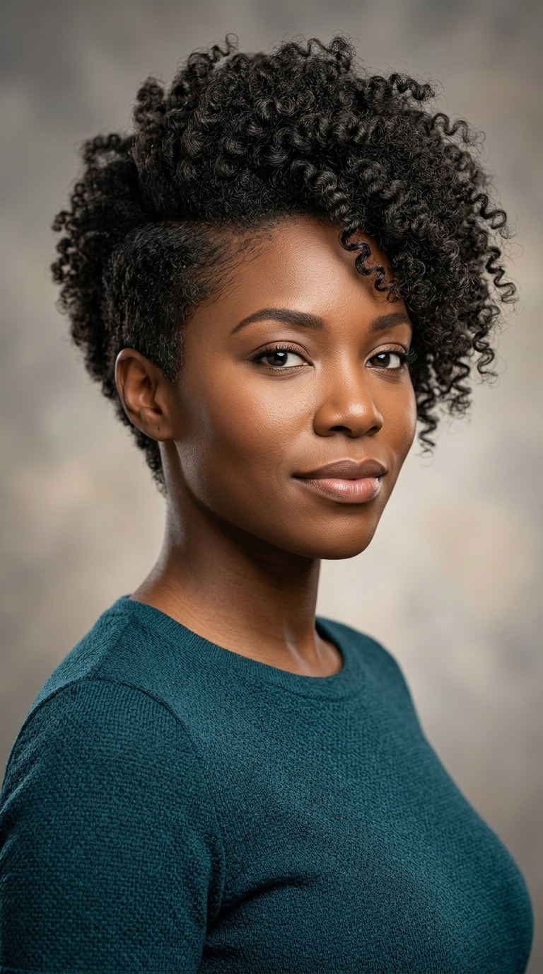 Asymmetrical Curly Crop