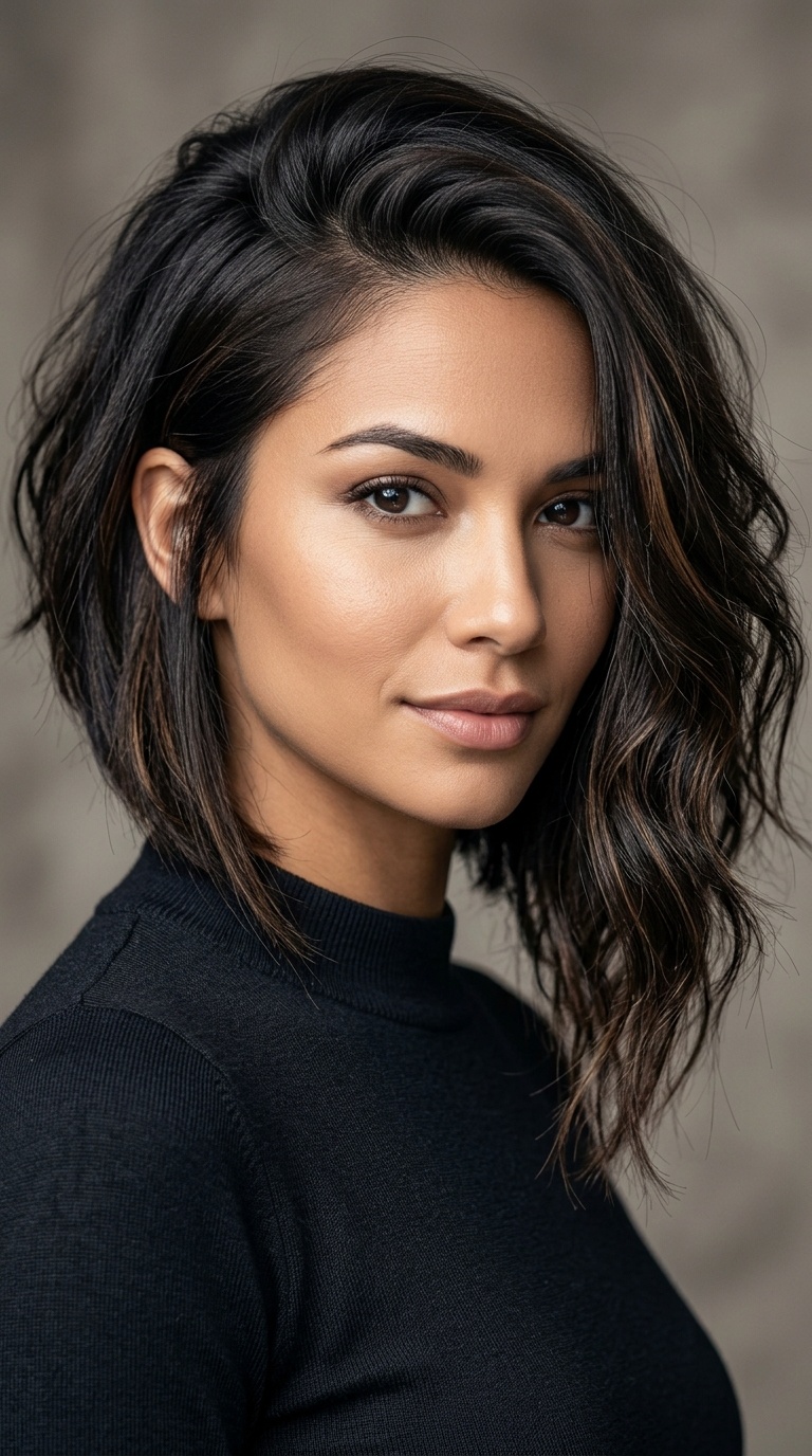 Asymmetrical Lob (Long Bob)