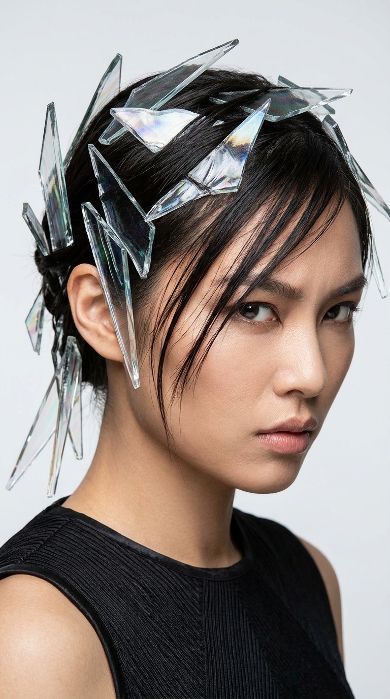 Asymmetrical Sharp Glass Shards