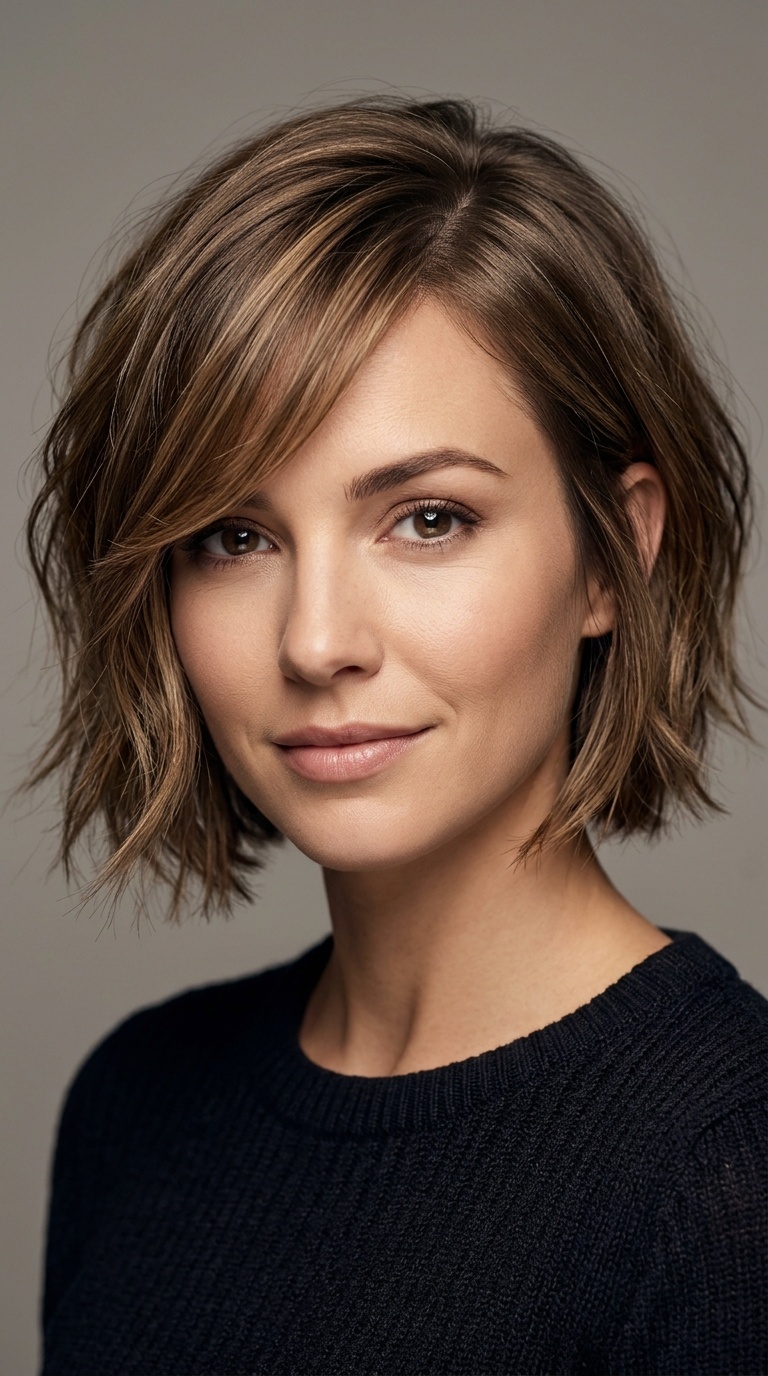 Asymmetrical Side Bangs