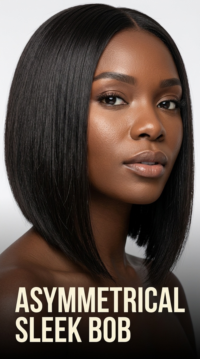 Asymmetrical Sleek Bob