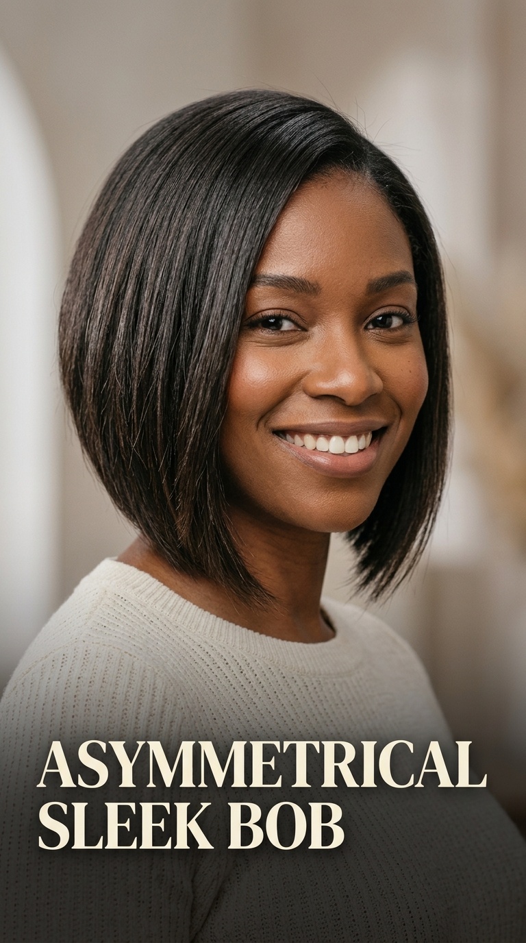 Asymmetrical Sleek Bob