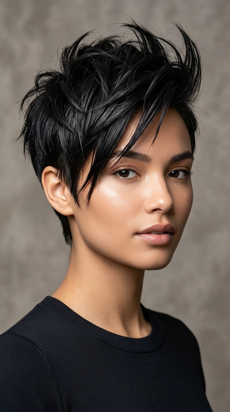 Asymmetrical Spiky Pixie