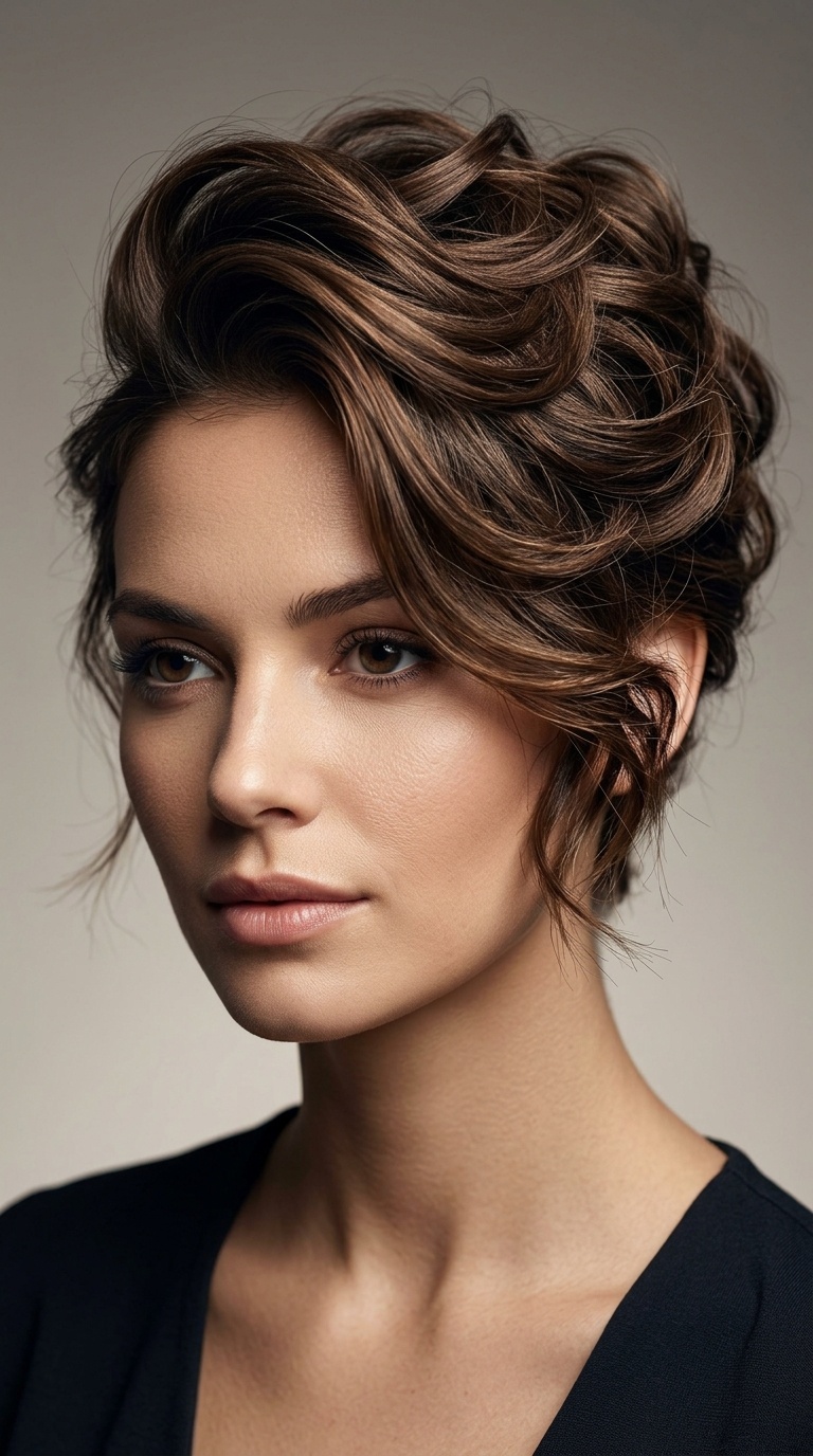 Asymmetrical Textured Swirl