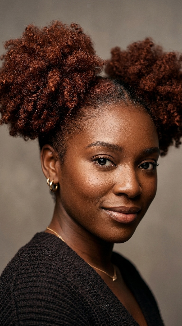 Auburn Afro Puffs