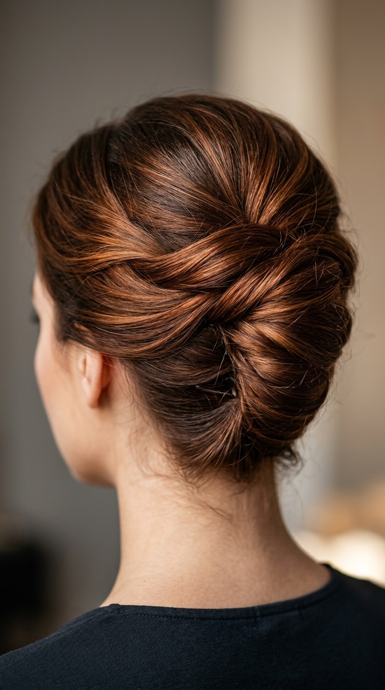 Auburn-Infused French Twist