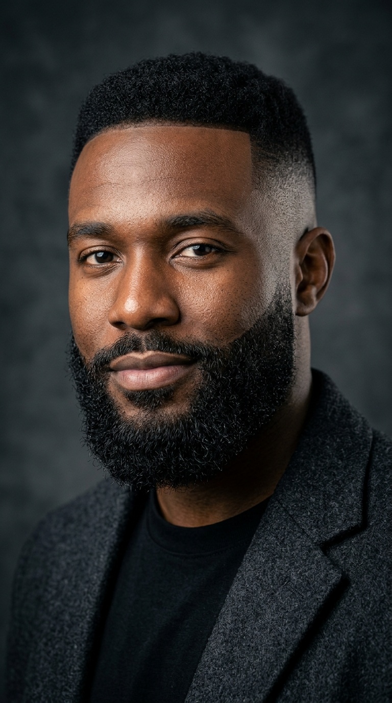 Bald Fade with Full Beard