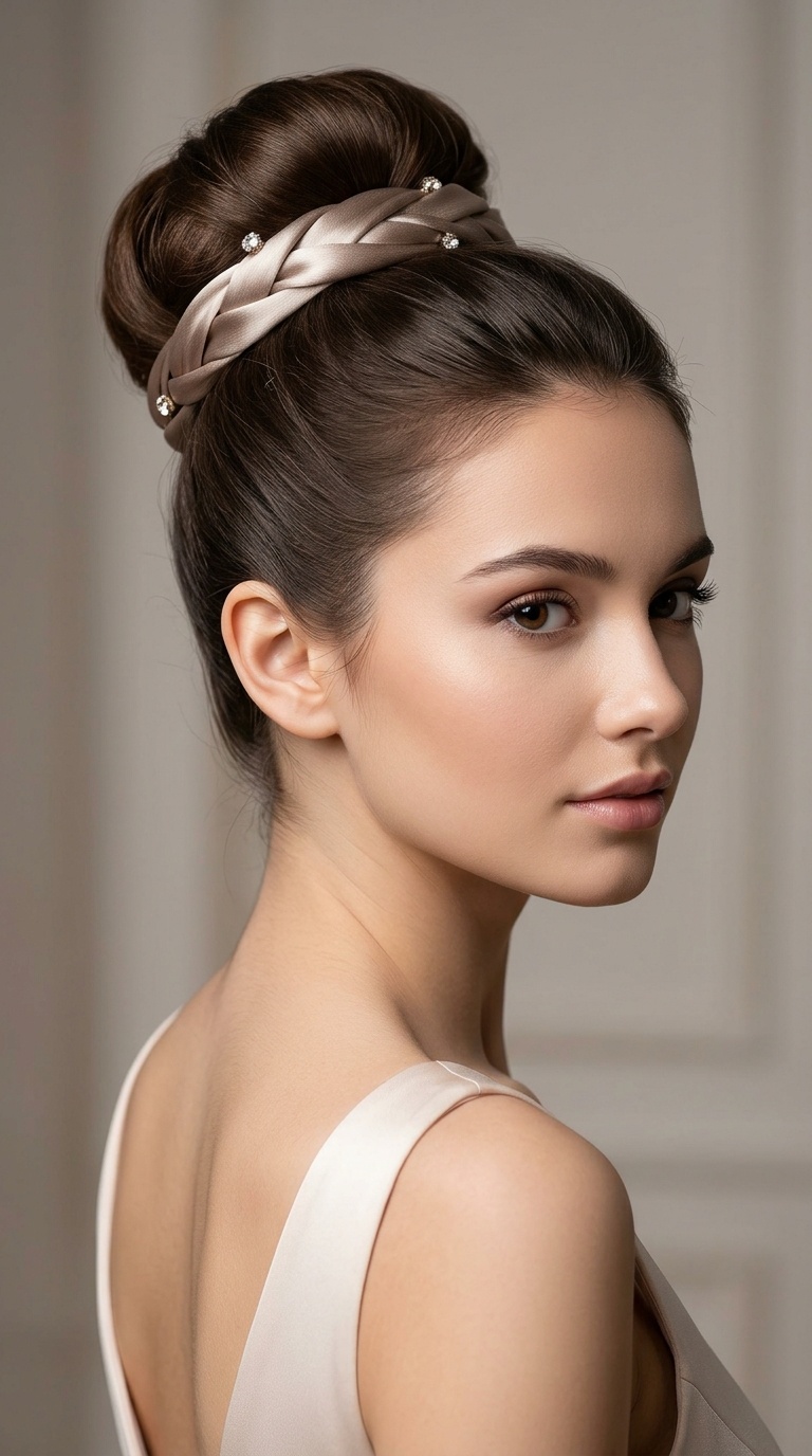 Ballerina Bun with a Wrap