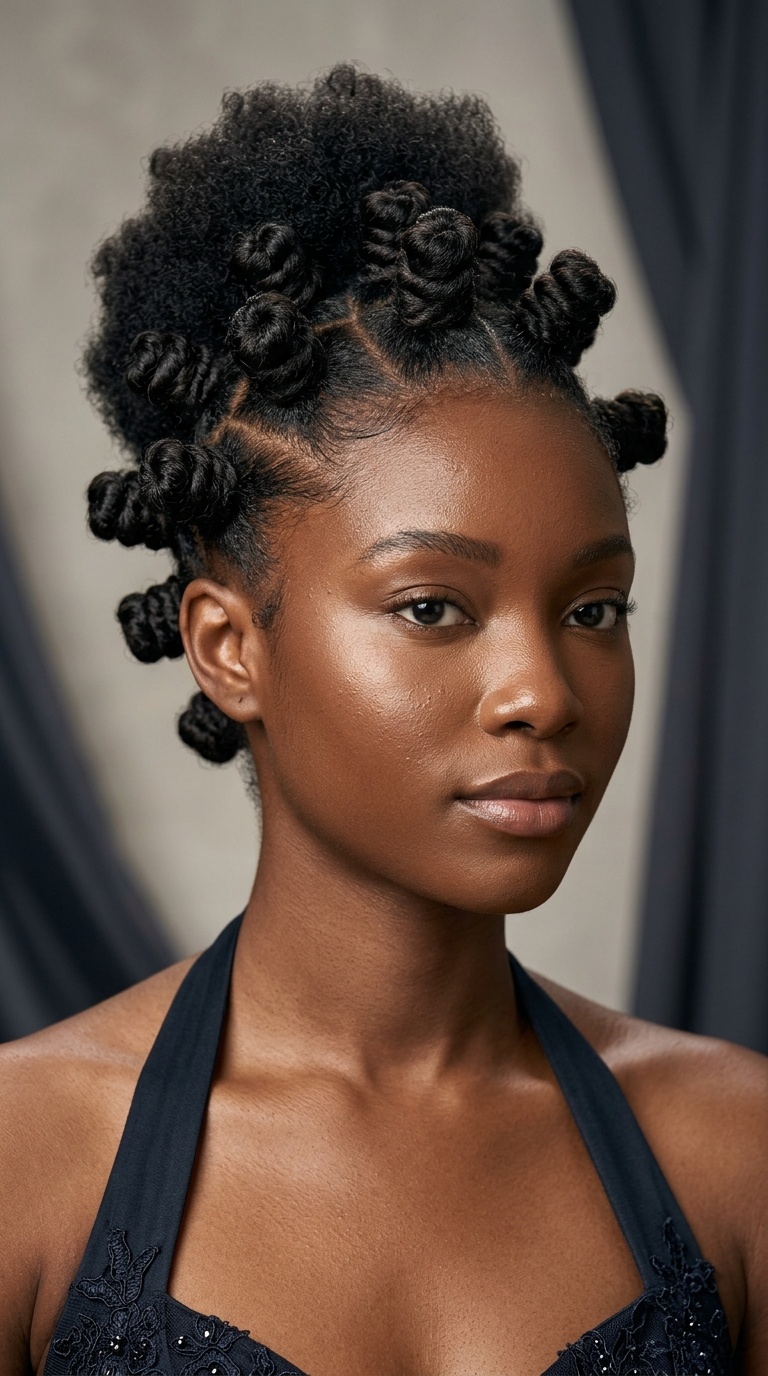 Bantu Knot Mohawk