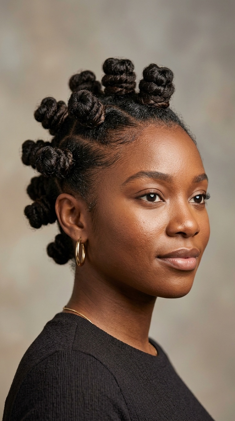 Bantu Knot Mohawk