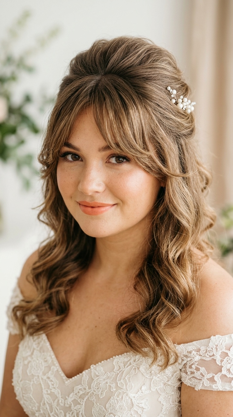 Bardot-Inspired Half-Updo