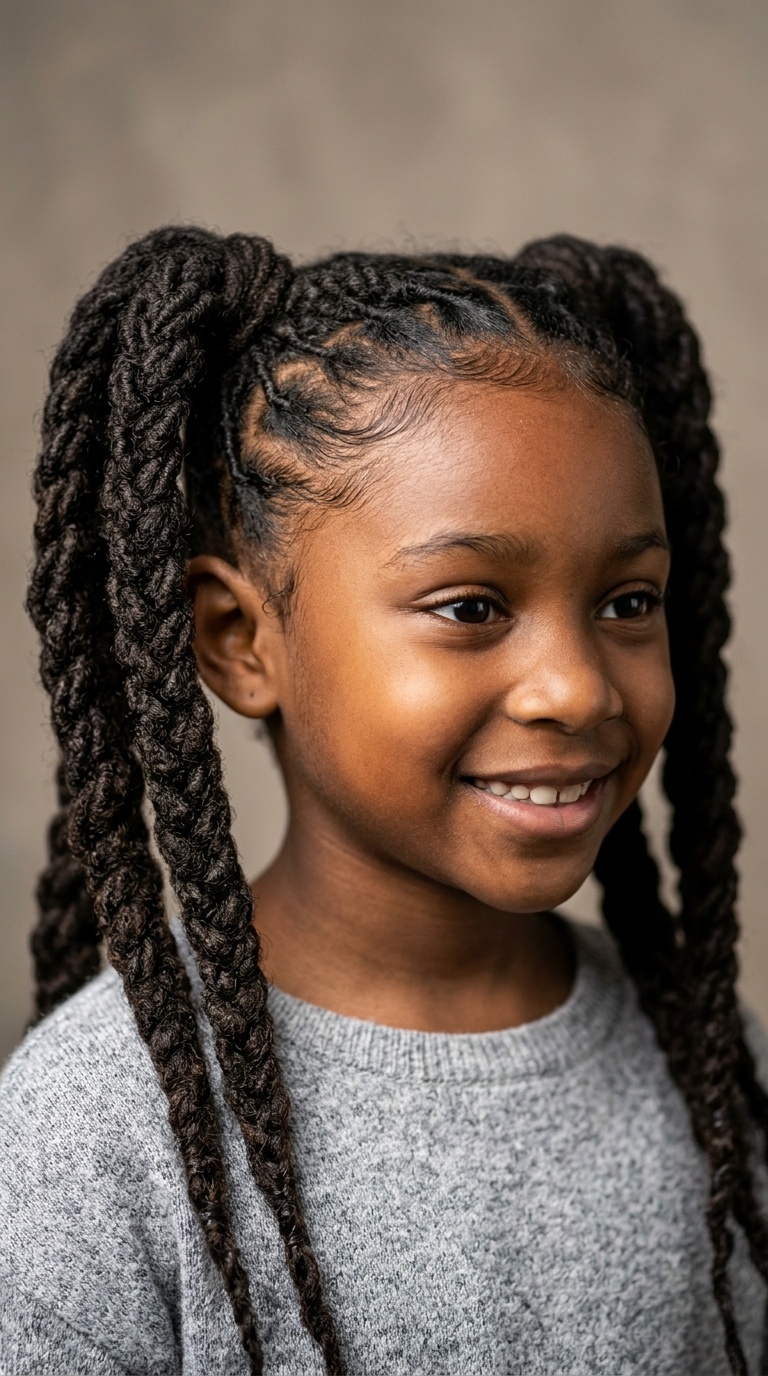 Barrel-Braided Pigtails