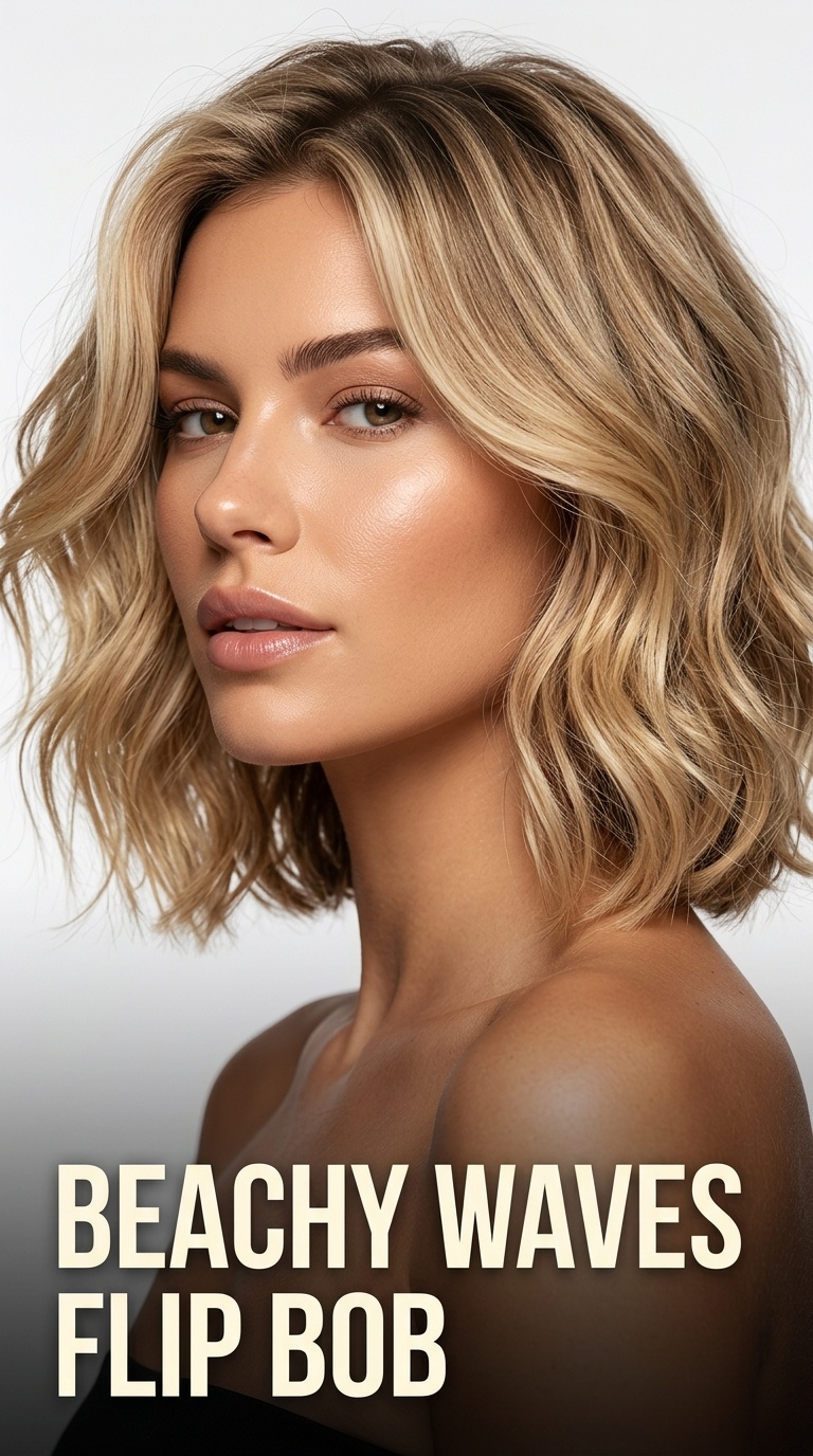 Beachy Waves Flip Bob
