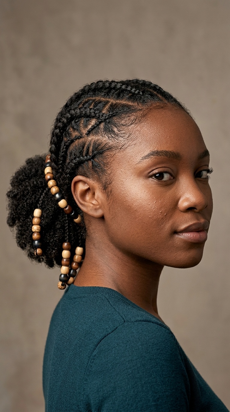 Beaded Base Low Ponytail