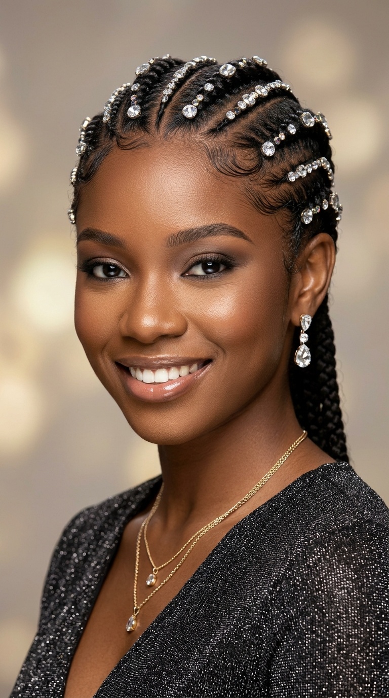 Bejeweled Cornrows