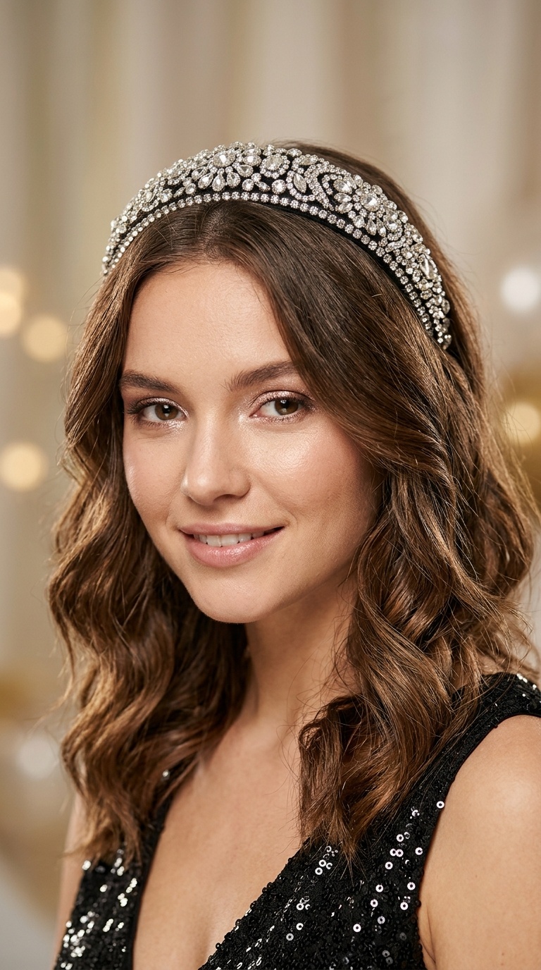 Bejeweled Headband Look