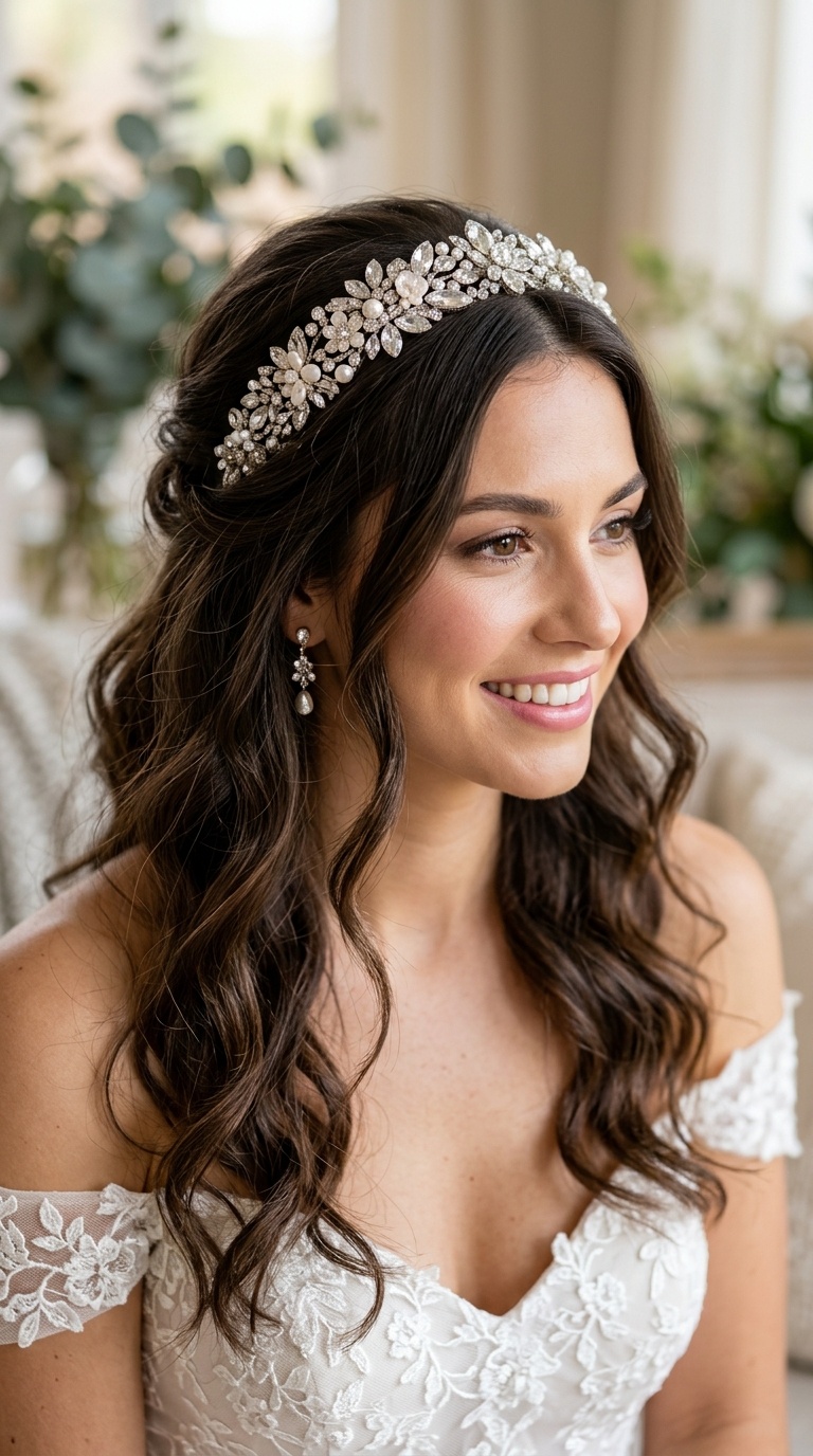 Bejeweled Headband Waves