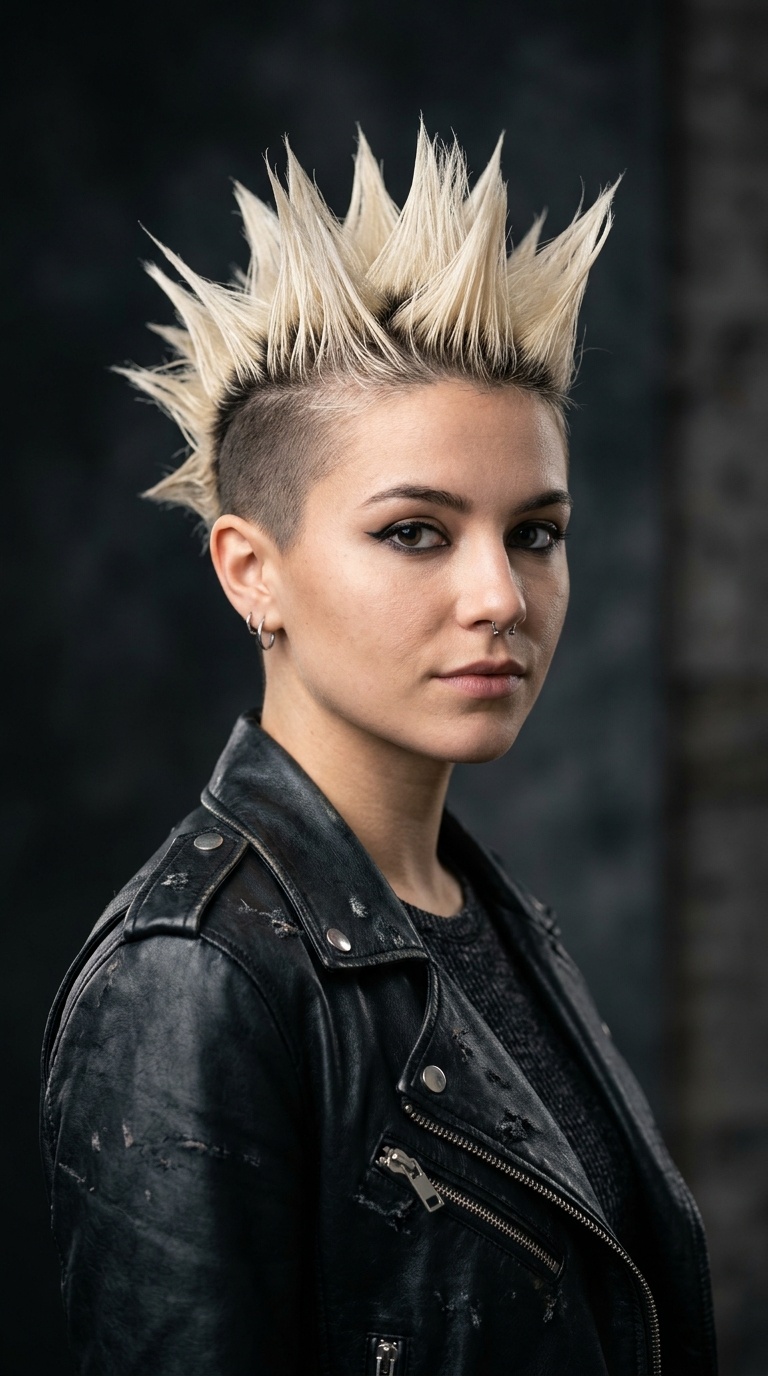 Bleached Blonde Crown Spikes