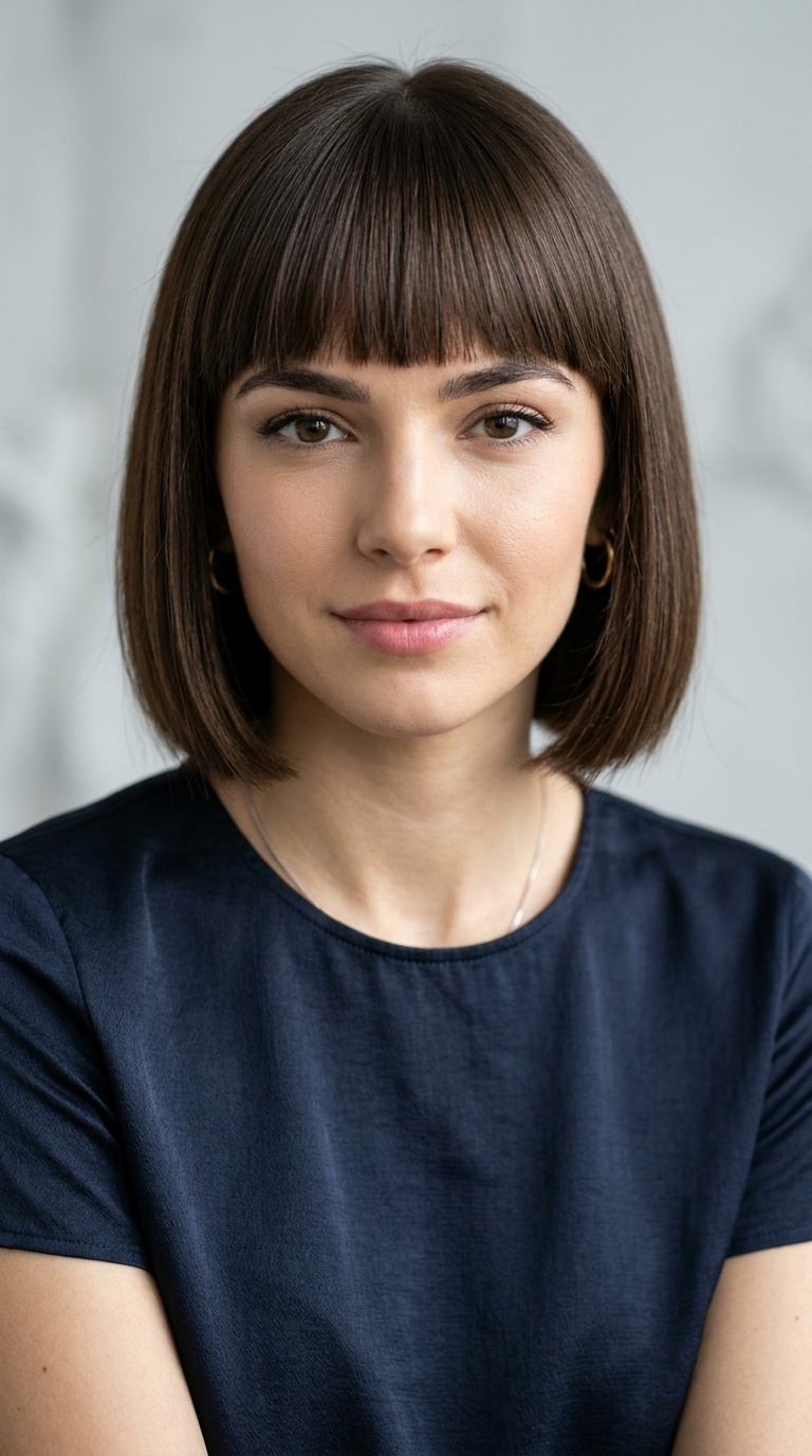 Blunt Bob with Fringe