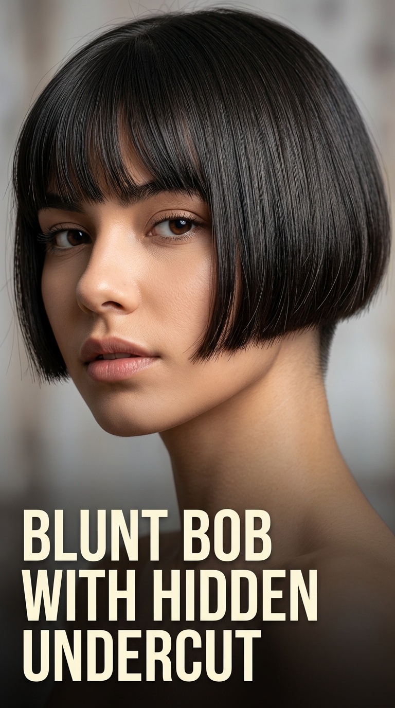 Blunt Bob with Hidden Undercut