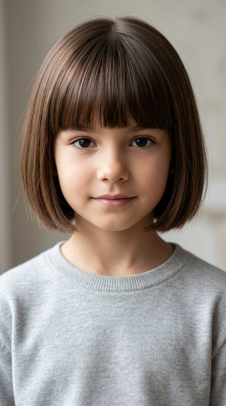 Blunt Bob with Straight Fringe