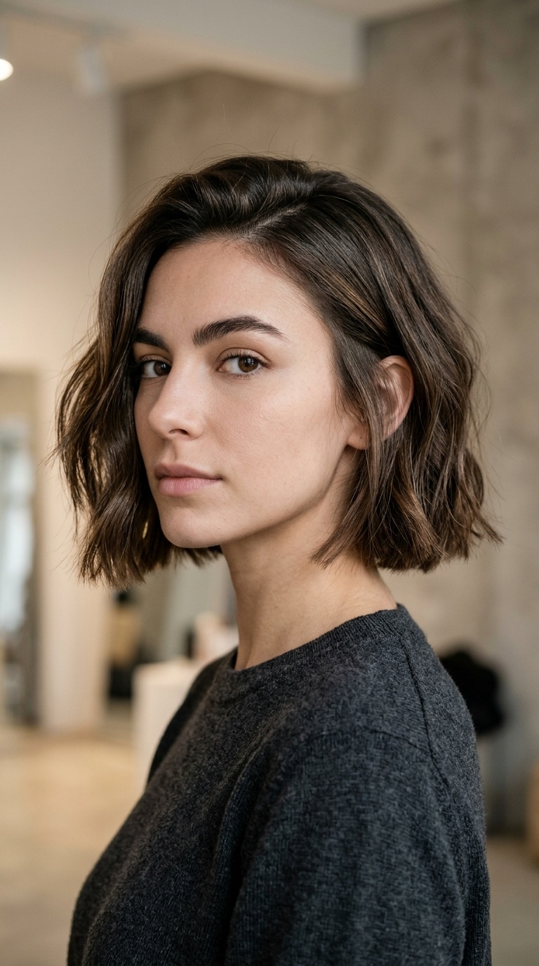 Blunt Bob with Undercut Bulk Removal
