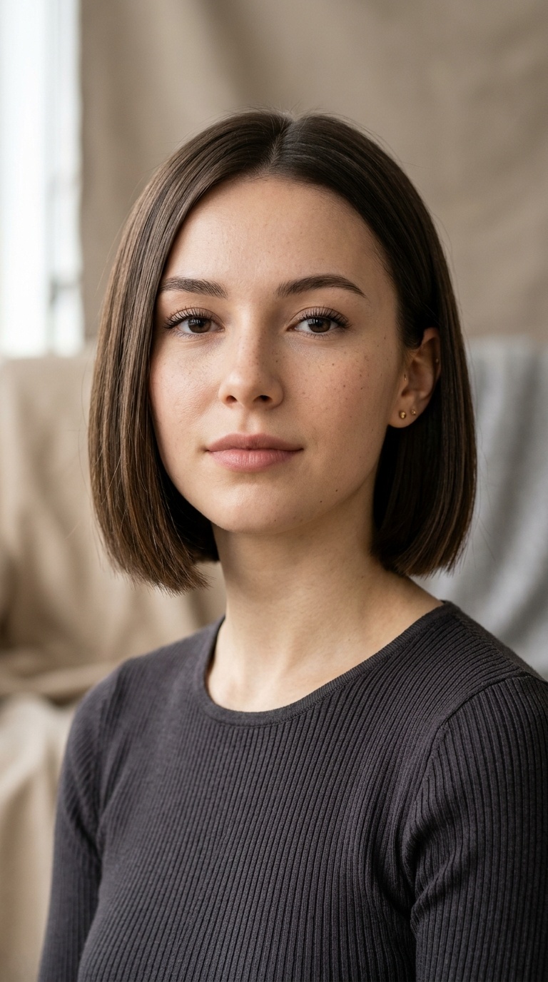 Blunt Chin-Length Bob