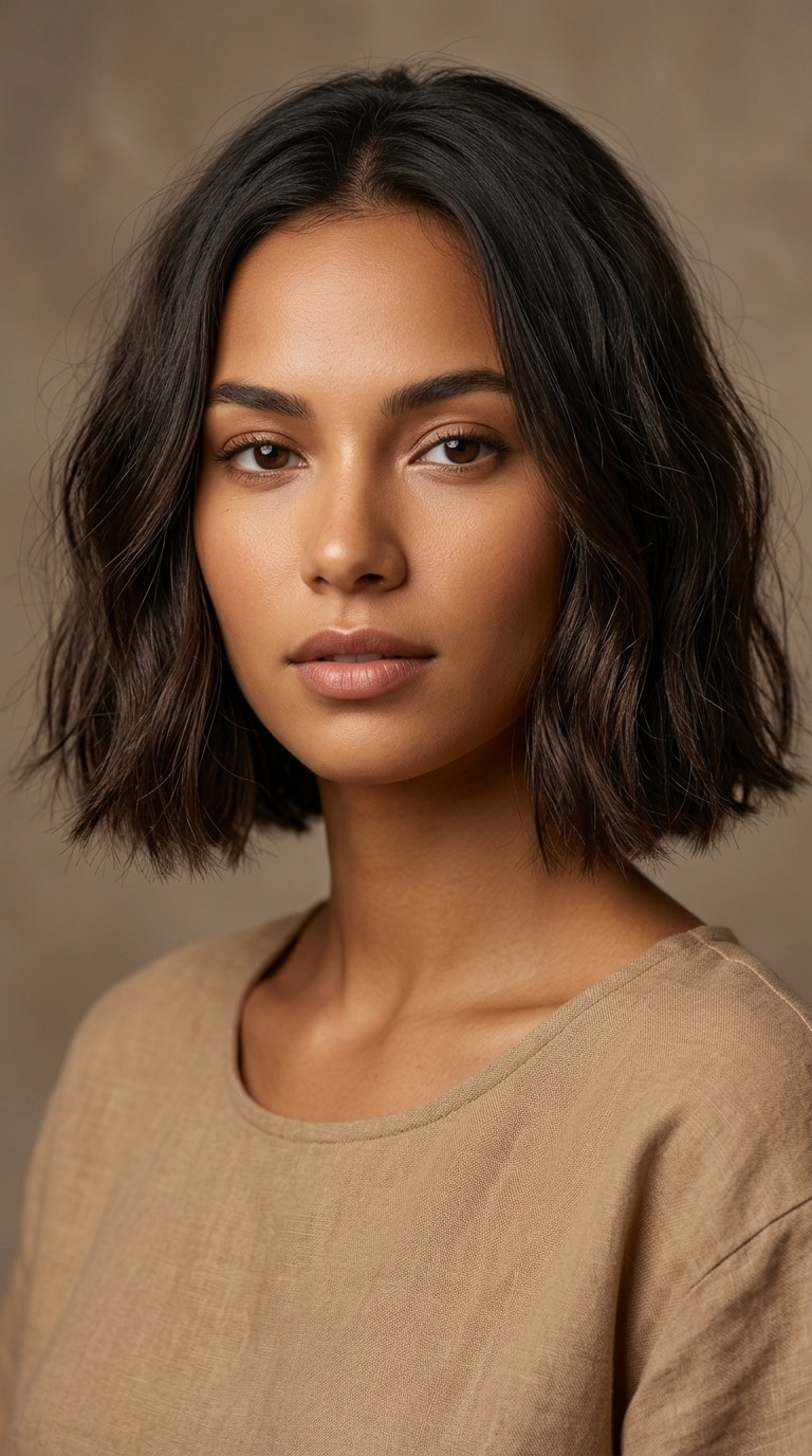 Blunt Cut Boho Bob