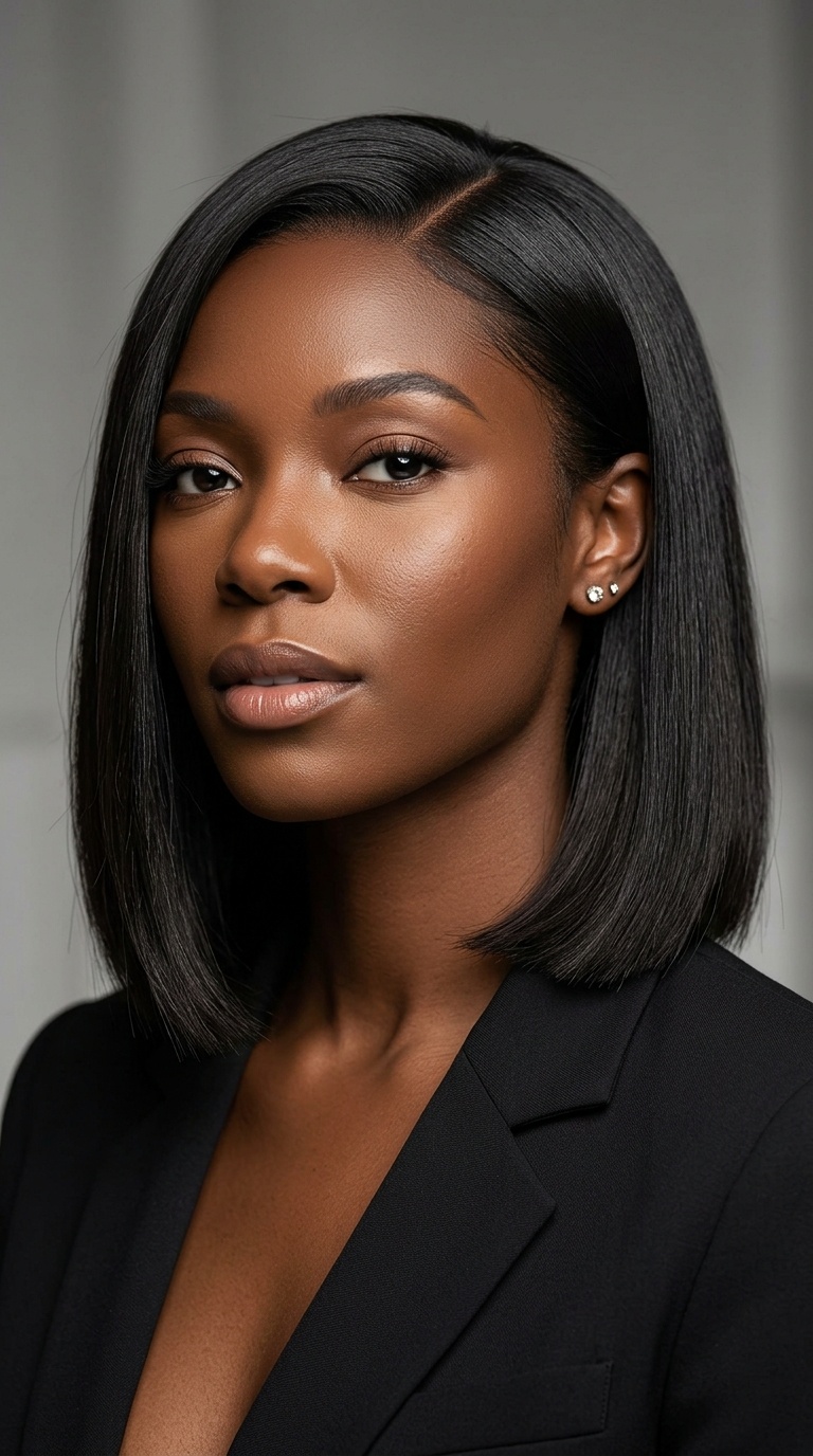 Blunt Cut Lob with Precision Edges