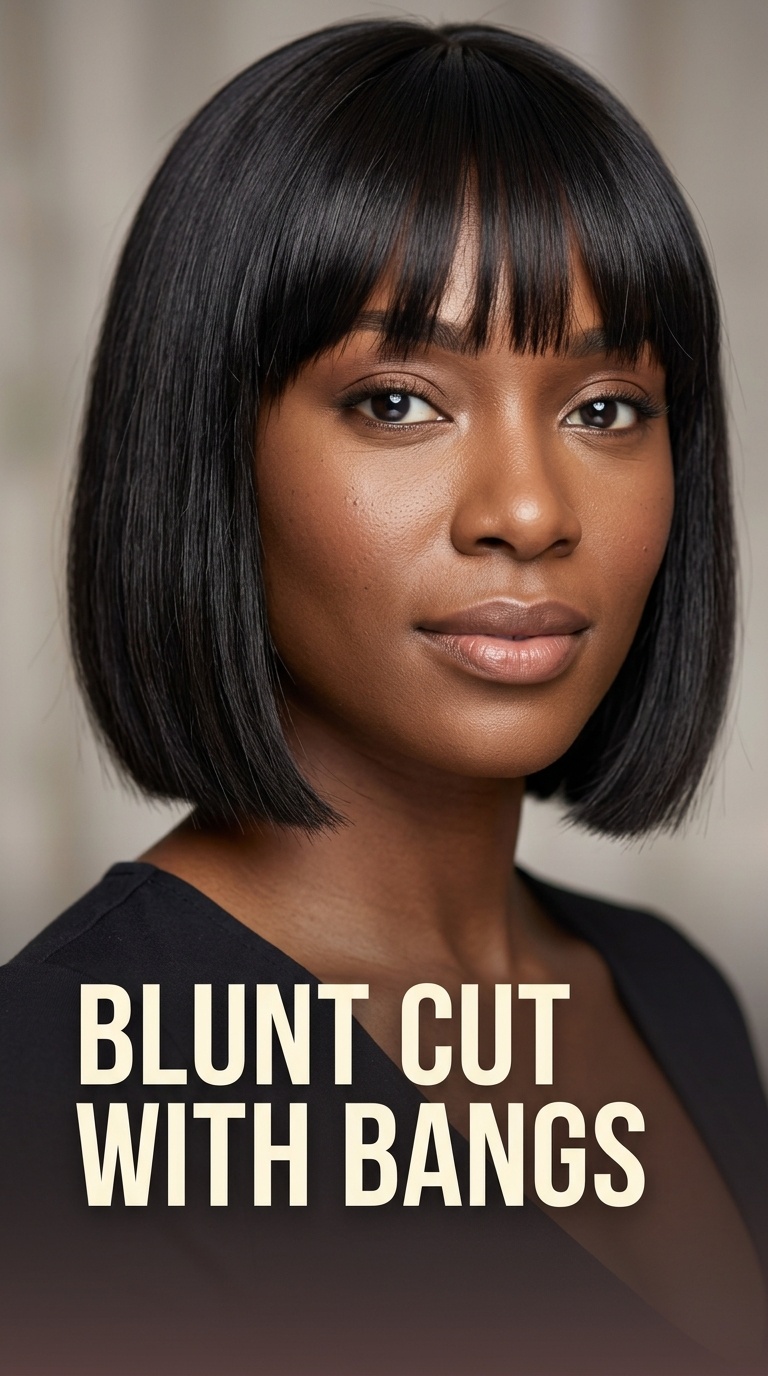 Blunt Cut with Bangs