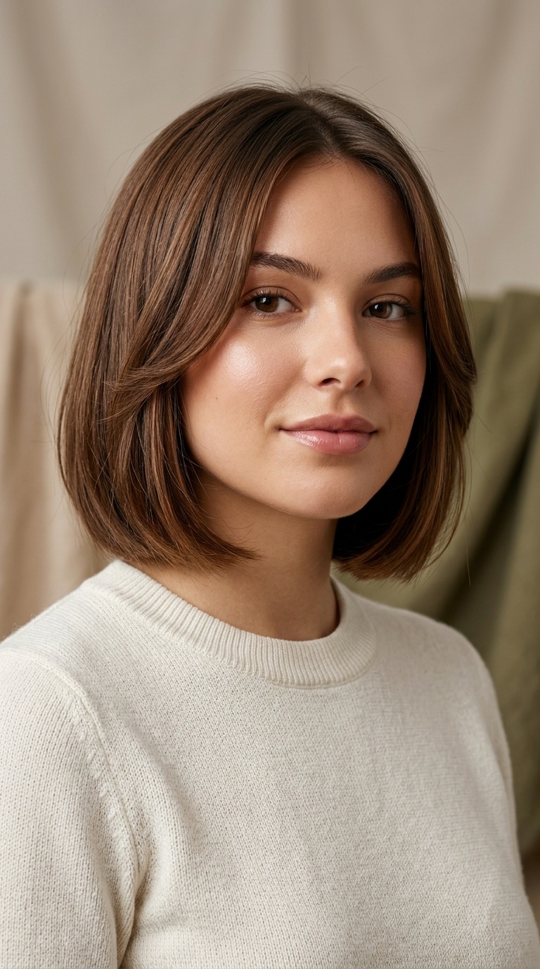 Blunt Cut with Face-Framing Layers