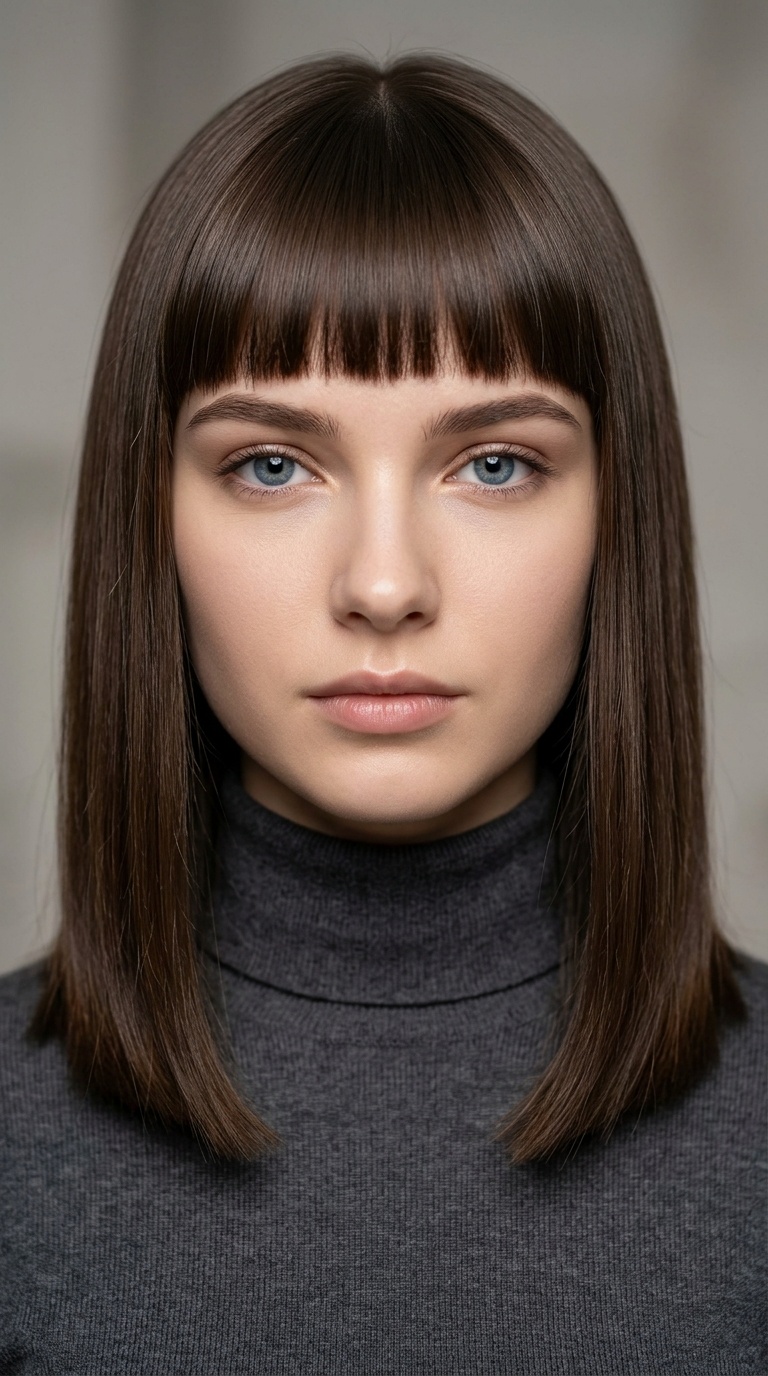 Blunt Cut with Micro-Bangs