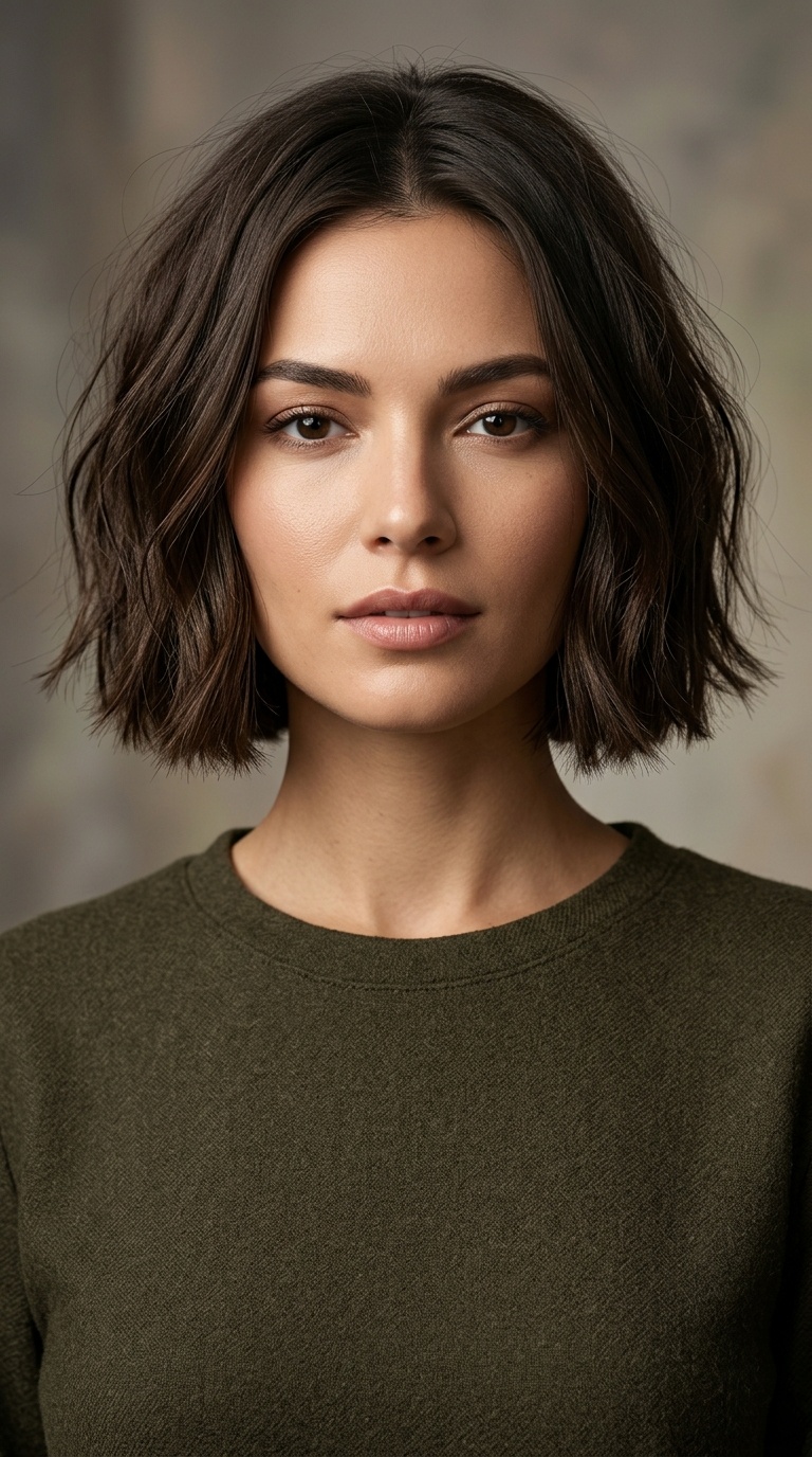 Blunted Jawline Bob